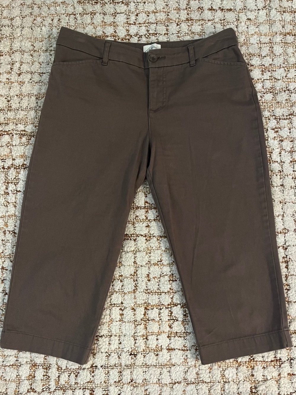Women’s St. John’s Bay Brown Crop Capri Size 10
